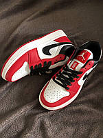 Кроссовки, кеды отличное качество Nike Air Jordan Retro 1 Low White Red Logo Размер 36