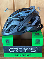 Велосипедный шлем Grey's M черно-белый матовый