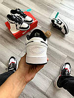 Кроссовки, кеды отличное качество Nike Air Jordan Retro 1 Low White Black Размер 42