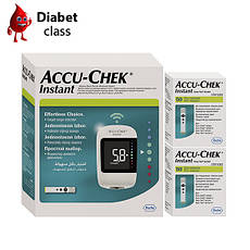 Глюкометр Акку Чек Інстант (Accu Chek Instant) + 100 тест смужок Акку Чек Інстант за низькою ціною