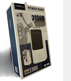 Портативний зарядний пристрій Power Bank Hepu HP-209 30000mAh, фото 3