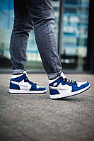 Кроссовки, кеды отличное качество Nike Air Jordan 1 Retro Mid Blue White 1 кроссовки и кеды высокое качество