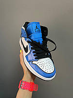 Кроссовки, кеды отличное качество Nike Air Jordan 1 Retro High Signal Blue Размер 42