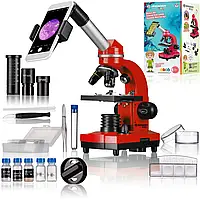 Мікроскоп Bresser Junior Biolux SEL 40x-1600x Red з адаптером для смартфона