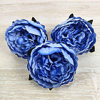 Квітка півонії сатинова 9-10см Блакитна 14011
