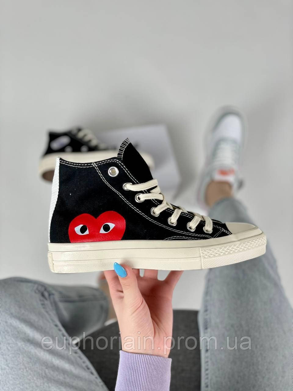 Кроссовки, кеды отличное качество Converse x Comme des Garsons Play Chuck Размер 37 - фото 3 - id-p1983950314