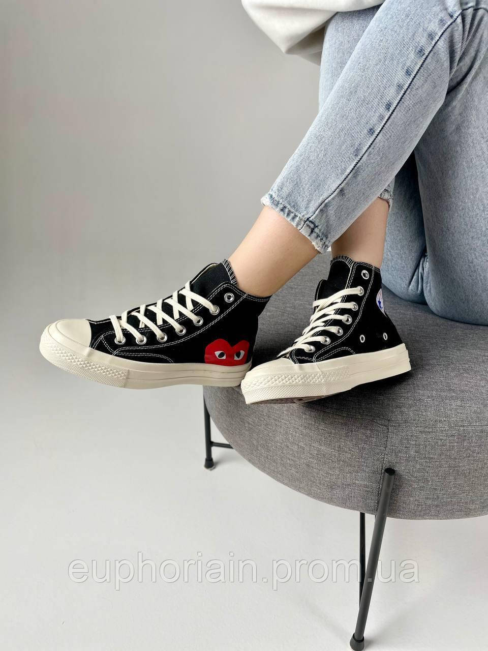 Кроссовки, кеды отличное качество Converse x Comme des Garsons Play Chuck Размер 37 - фото 4 - id-p1983950314