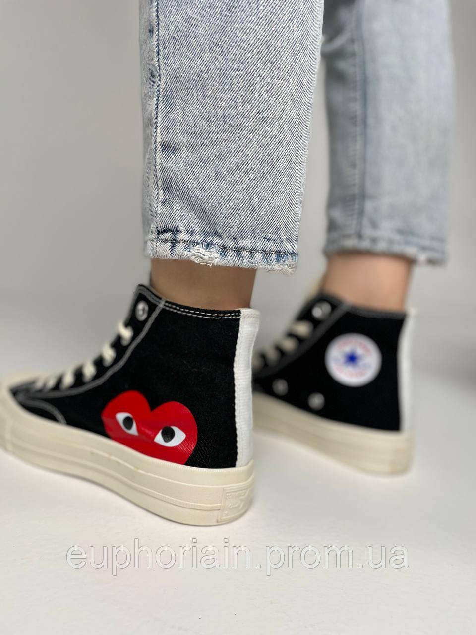 Кроссовки, кеды отличное качество Converse x Comme des Garsons Play Chuck Размер 37 - фото 6 - id-p1983950314