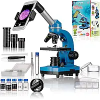 Мікроскоп Bresser Junior Biolux SEL 40x-1600x Blue з адаптером для смартфона