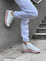 Кроссовки, кеды отличное качество Alexander McQueen Low White Pink 1 Размер 37