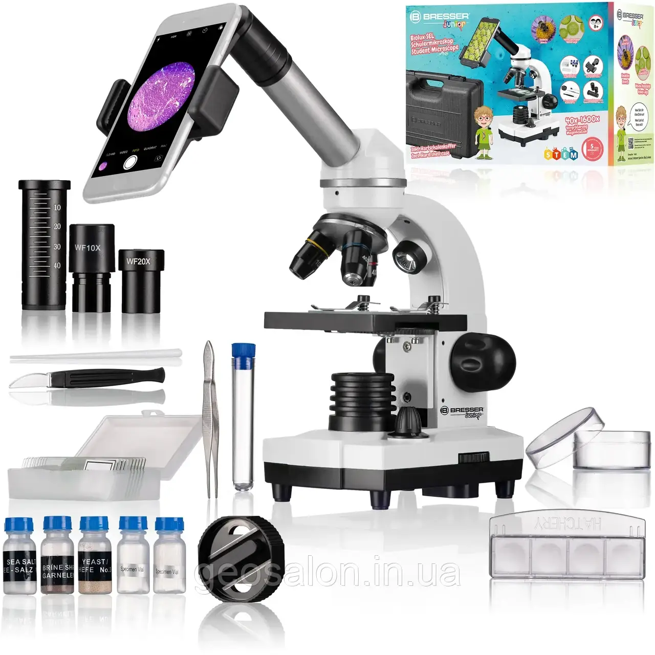 Мікроскоп Bresser Junior Biolux SEL 40x-1600x з адаптером для смартфона