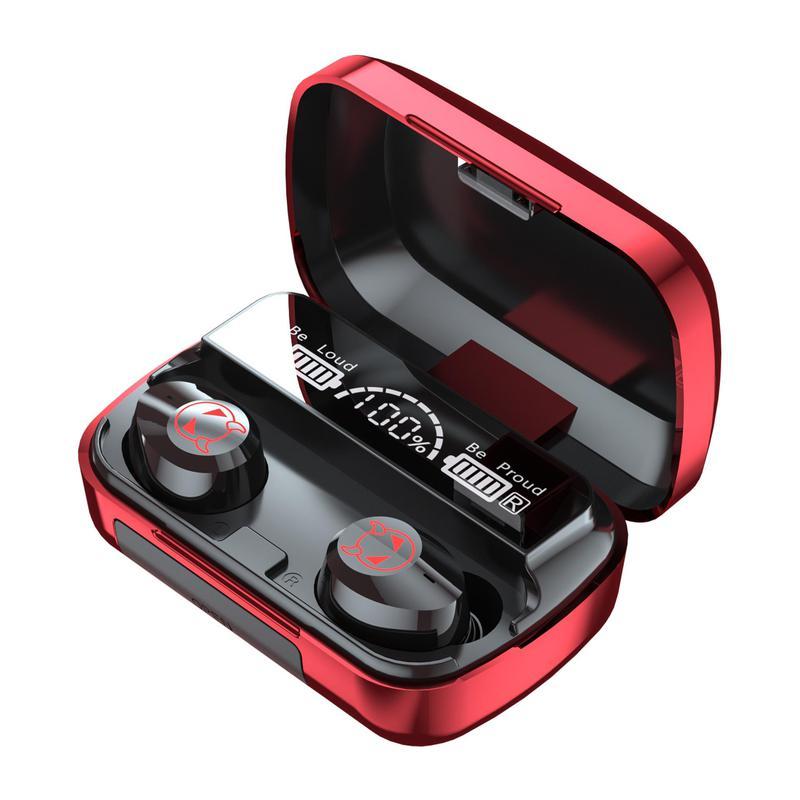 Бездротові навушники M23 Червоні сенсорні блютуз-навушники HD Stereo Heavy Bass TWS Bluetooth