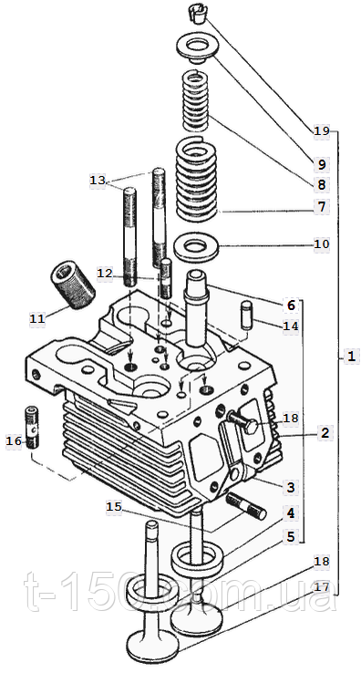 Головка блока цилиндров ГБЦ Д-21/144, Д37-1003008-Б5