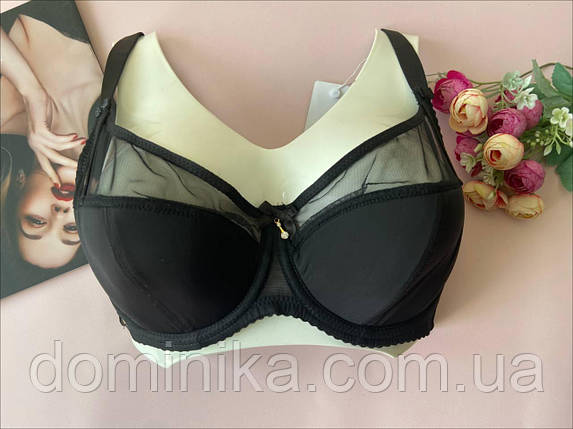 80D Бюстгальтер з напівпоролоном та сіточкою Lanny Mode чорний, фото 1