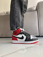 Кроссовки, кеды отличное качество Nike Air Jordan 1 Retro High Black Red White v2 Размер 36