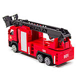 Машинка пожежна зі стрілою метал, пластик, дитяча Volvo, TechnoDrive, 3*12*6см (250302), фото 4
