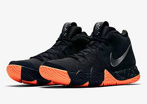 Eur40-46 баскетбольні кросівки Nike Kyrie 4 Black Metallic Silver Кайрі чоловічі