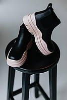 Bottega Veneta Black Pink Mini Premium (без лого) Отличное качество Угги, ботинки, ботильйони отличное