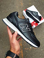 Кроссовки, кеды отличное качество New Balance 574 Black Leather Размер 46