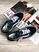 Кроссовки, кеды отличное качество Vans Old Skool Navy Blue White Размер 36