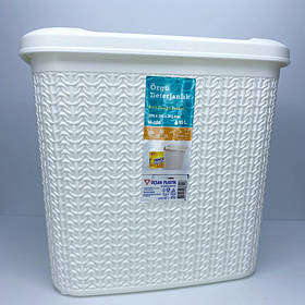 Кошик для порошку 10 л 28,5*21*26,5 см Uscan Plastik M-086 біла