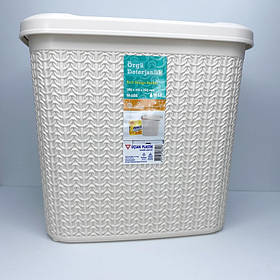 Кошик для порошку 10 л 28,5*21*26,5 см Uscan Plastik M-086 бежева