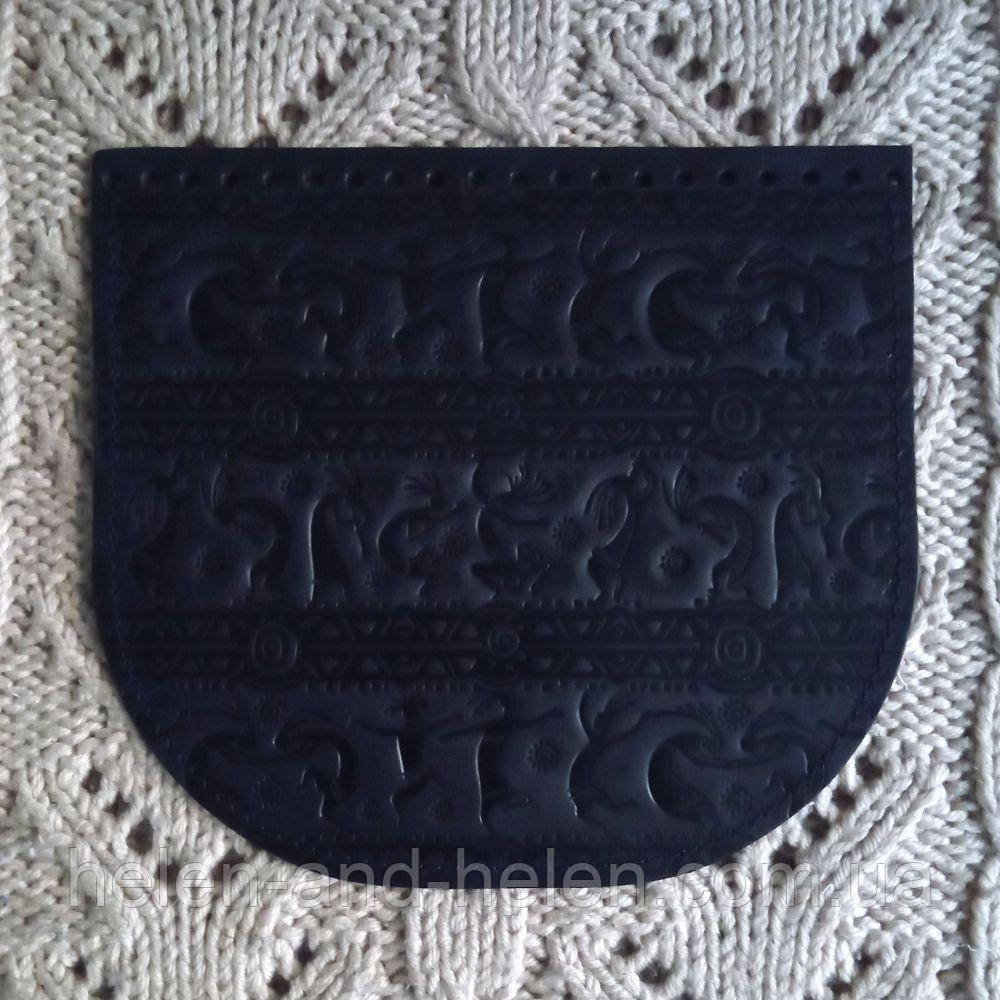 Клапан для сумки "Кокопеллi". Колір "Темно-синій", фото 1