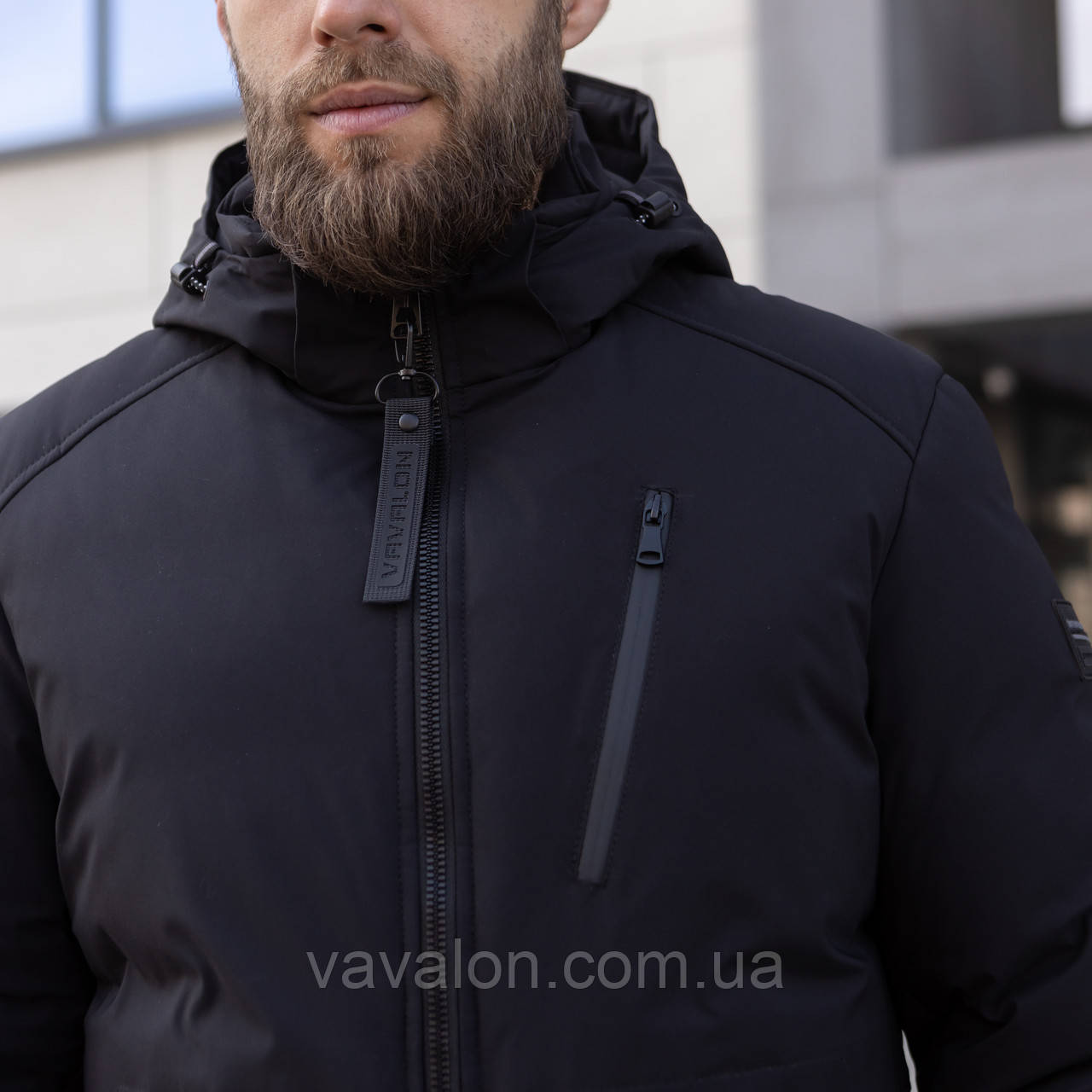 Зимова чоловіча куртка Vavalon KZ-119 black - фото 6 - id-p1984037395