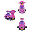 Машина-толокар JOY 3545-Р, рожева, музичний кермо, батьківська ручка, знімний захисний бампер, багажник, фото 2
