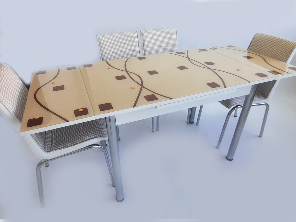 Комплект: стол раздвижной обеденный RM-509-2,кухонный стол и 4 стула. - фото 3 - id-p1984036584