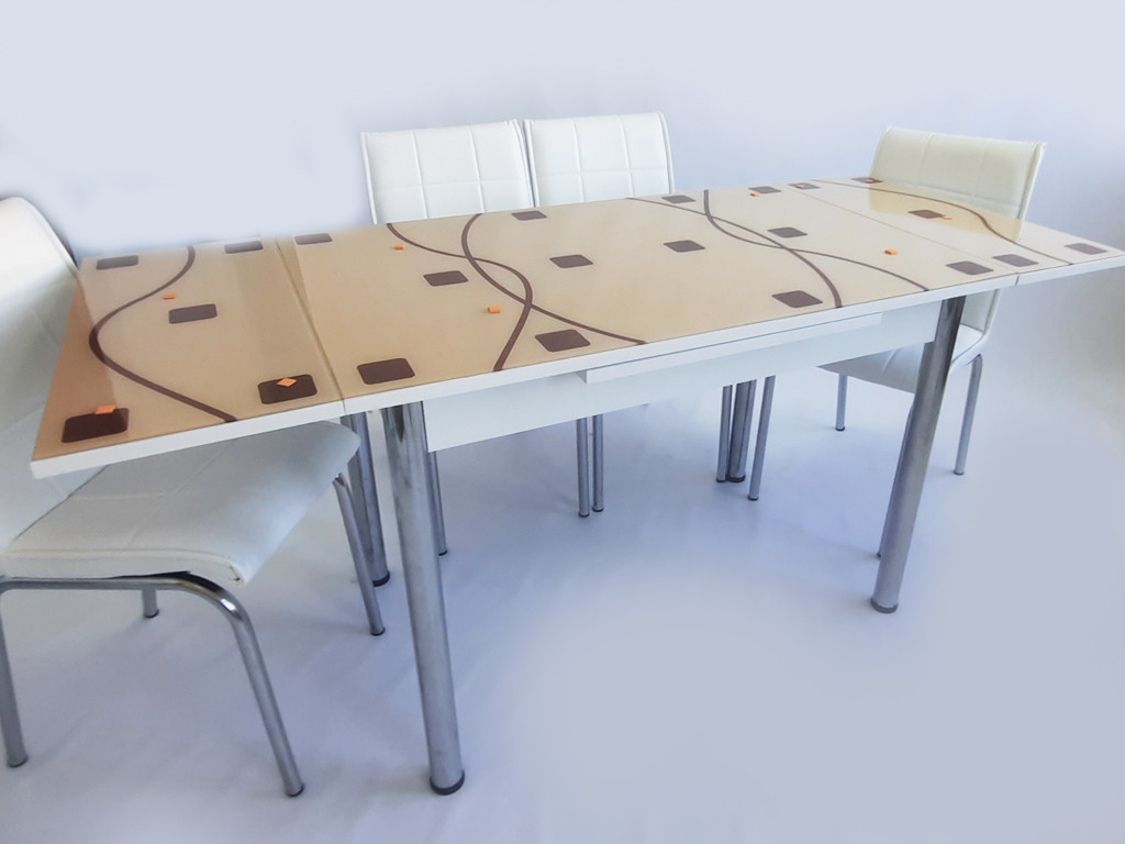 Комплект: стол раздвижной обеденный RM-509-2,кухонный стол и 4 стула. - фото 6 - id-p1984036584