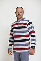 Чоловіча тепла піжама на флісі штани і кофта серая размер хл