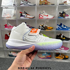 Чоловічі Nike Kyrie Flytrap 4 Blue Void Yellow Кайрі білі баскетбольні кросівки