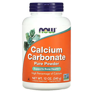 Кальцій карбонат в порошку Now Foods Calcium Carbonate 340 г