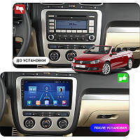 Al Штатная магнитола для Volkswagen Eos I 2006-2011 экран 10" 2/32Gb 4G Wi-Fi GPS Top Android