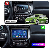 Al Штатная магнитола для Volkswagen Scirocco III Рестайлинг 2014-2017 экран 10" 2/32Gb 4G Wi-Fi GPS Top