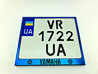 Рамка для мотономера Yamaha blue металл