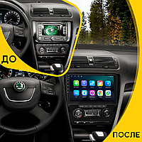 Al Штатная магнитола для Skoda Octavia II (A5) 2004-2009 экран 10" 4/64Gb 4G Wi-Fi GPS Top Android