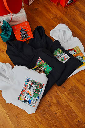 Стильне чоловіче худі демісезонне осінь зима на чоловіків хлопців із принтом худі з капюшоном кишенею кенгуру, фото 4