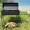 Мангал - барбекю на 12 шампурів на дровнику + полиця  Україна (4мм), фото 4