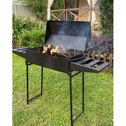 Мангал - барбекю на 9 шампурів на ніжках  Україна (3мм)