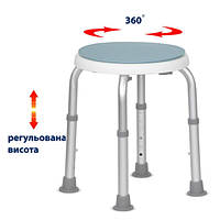 Стул для ванны с поворотным сиденьем регулированный по высоте на 4 ножках 103С, Тип 1072 Торос-Груп