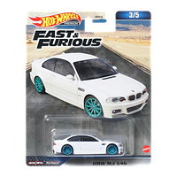 Машинка Premium Hot Wheels BMW M3 E46 Fast & Furious 1:64 HNW46/HNW52 White