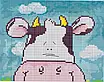 Набір для вишивання за нанесеною на канву схемою "Big mouth cow ".AIDA 14CT printed, 21*31 см, фото 3