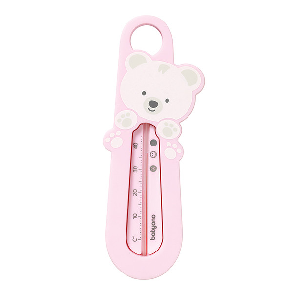 Дитячий термометр для ванної для вимірювання води „Ведмедик" рожевий BabyOno
