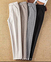 Теплые женские штаны классика Ткань шерсть елочка Размеры 46-48,50-52,54-56,58-60