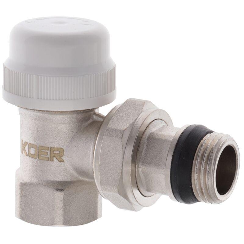 Кран термостатичний Koer KR.921-GI 1/2" кутовий, фото 1