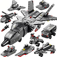 Військовий конструктор військовий літак винищувач 510 деталі 8 до 1 сумісний з Лего