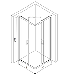 Душова кабіна MEXEN RIO BLACK 90х90 квадратна, фото 5