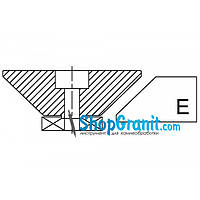 Алмазный профильный ролик для фигурной фаски №1 E20 для камня, гранита, мрамора